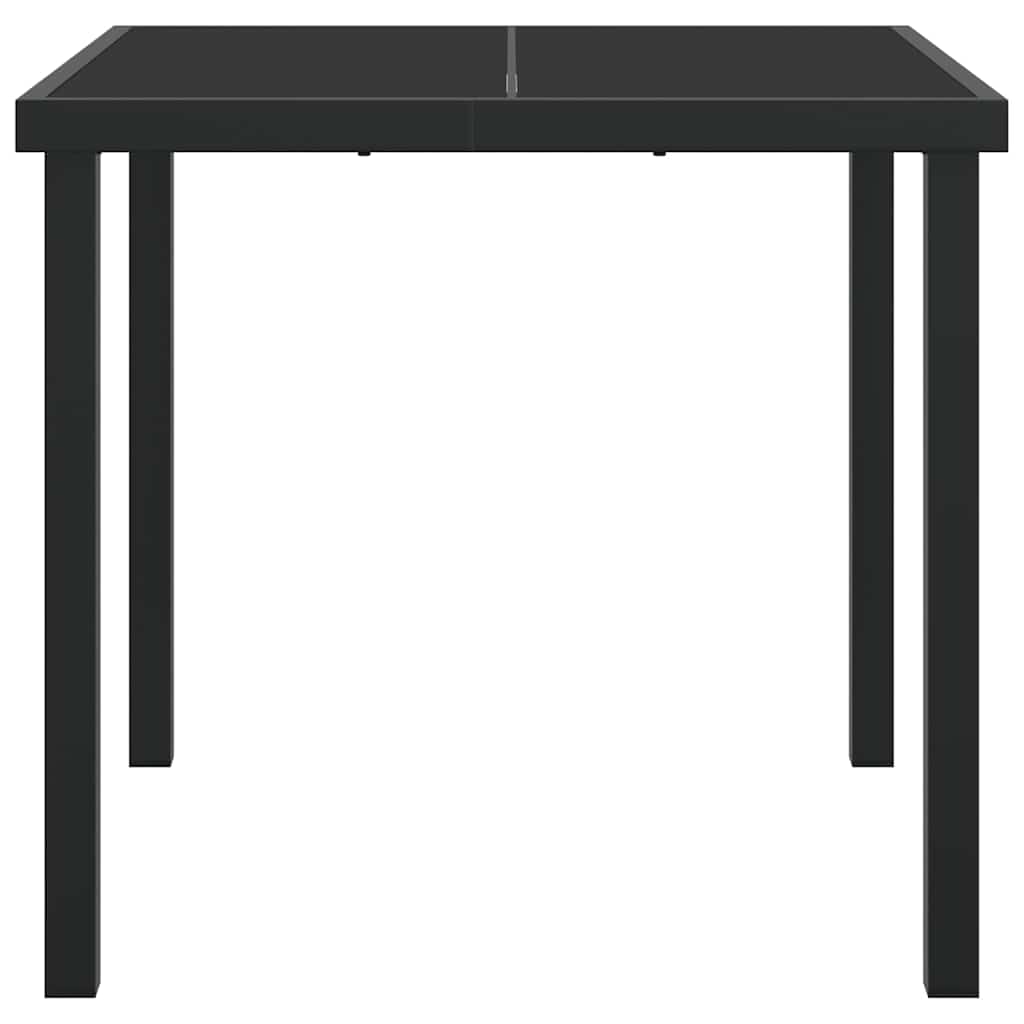 Gartentisch Schwarz 80 x 80 x 73 cm Metall