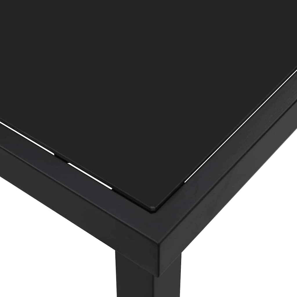 Gartentisch Schwarz 200 x 80 x 73 cm Metall