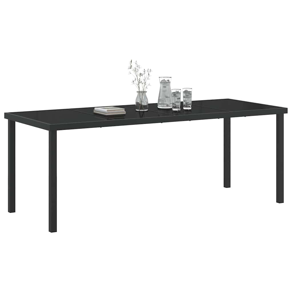 Gartentisch Schwarz 200 x 80 x 73 cm Metall