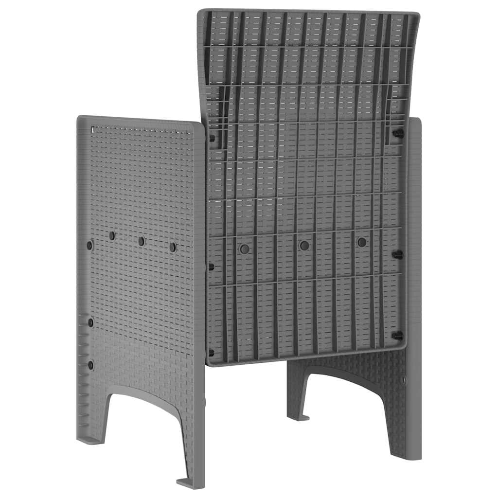 Gartenstuhl 2 pcs Hellgrau 53 x 49 x 85 cm Polypropylen