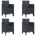 Gartenstuhl 4 pcs Anthrazit 53 x 49 x 85 cm Polypropylen