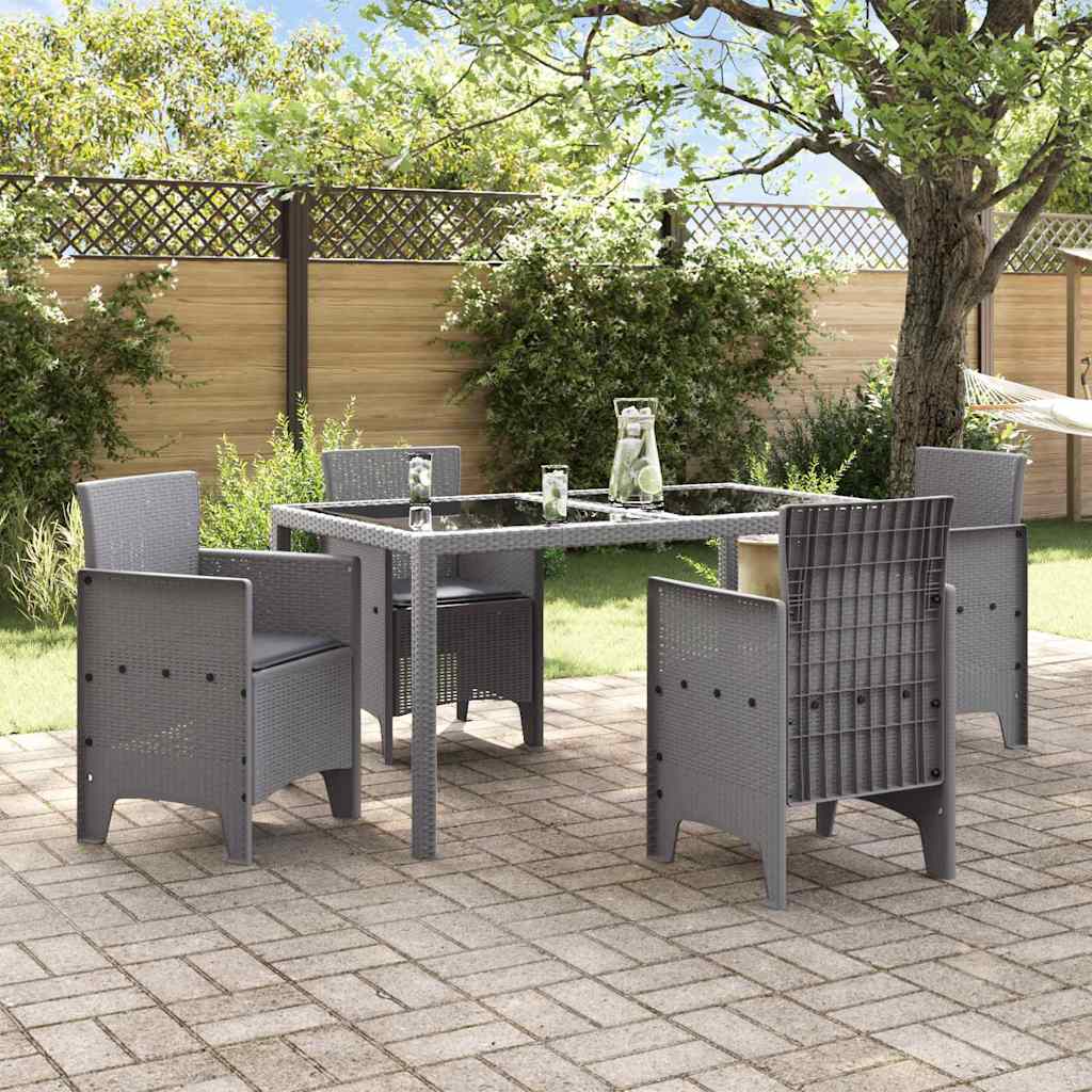 Gartenstuhl 4 pcs Hellgrau 53 x 49 x 85 cm Polypropylen