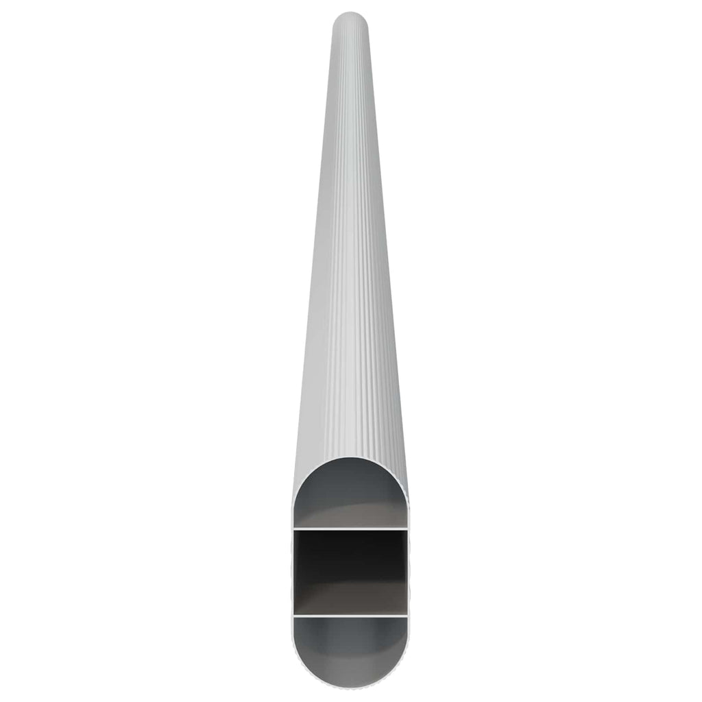 Kleiderstange 12 pcs Silber 664 x 15 x 29 mm Aluminiumlegierung