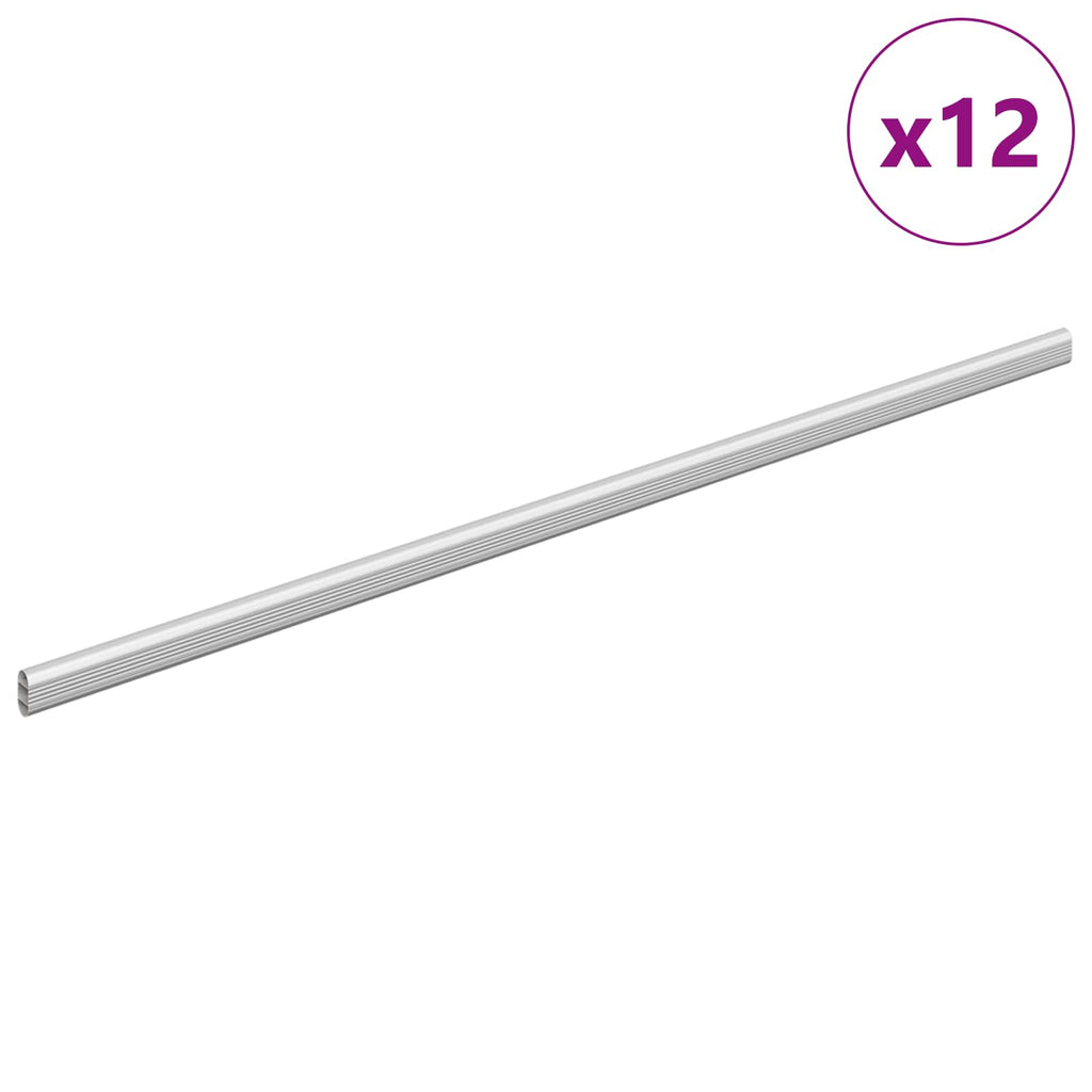 Kleiderstange 12 pcs Silber 964 x 15 x 29 mm Aluminiumlegierung