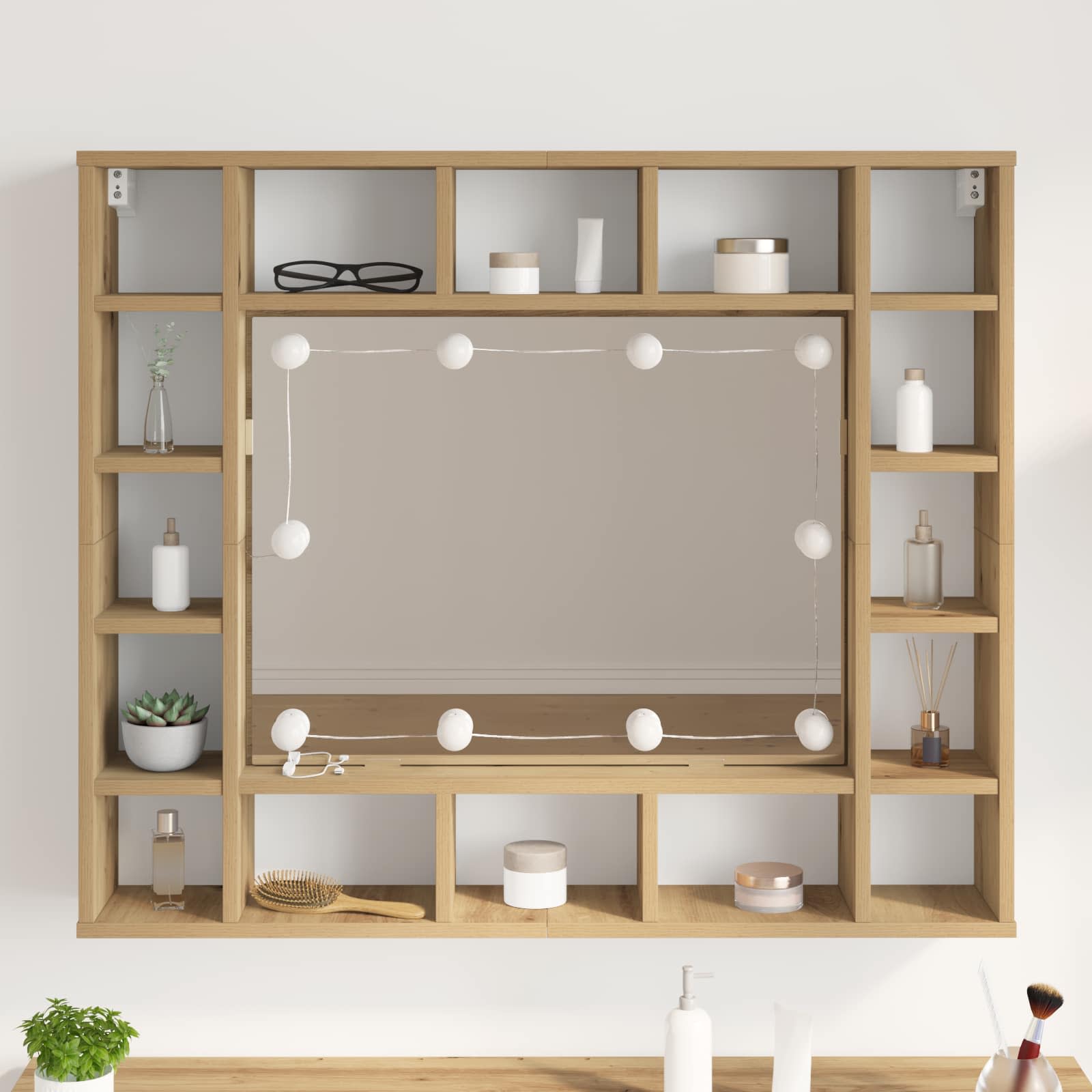 Spiegelleuchten 2 pcs Weiß 4,5 x 4,5 x 4,8 cm Kunststoff