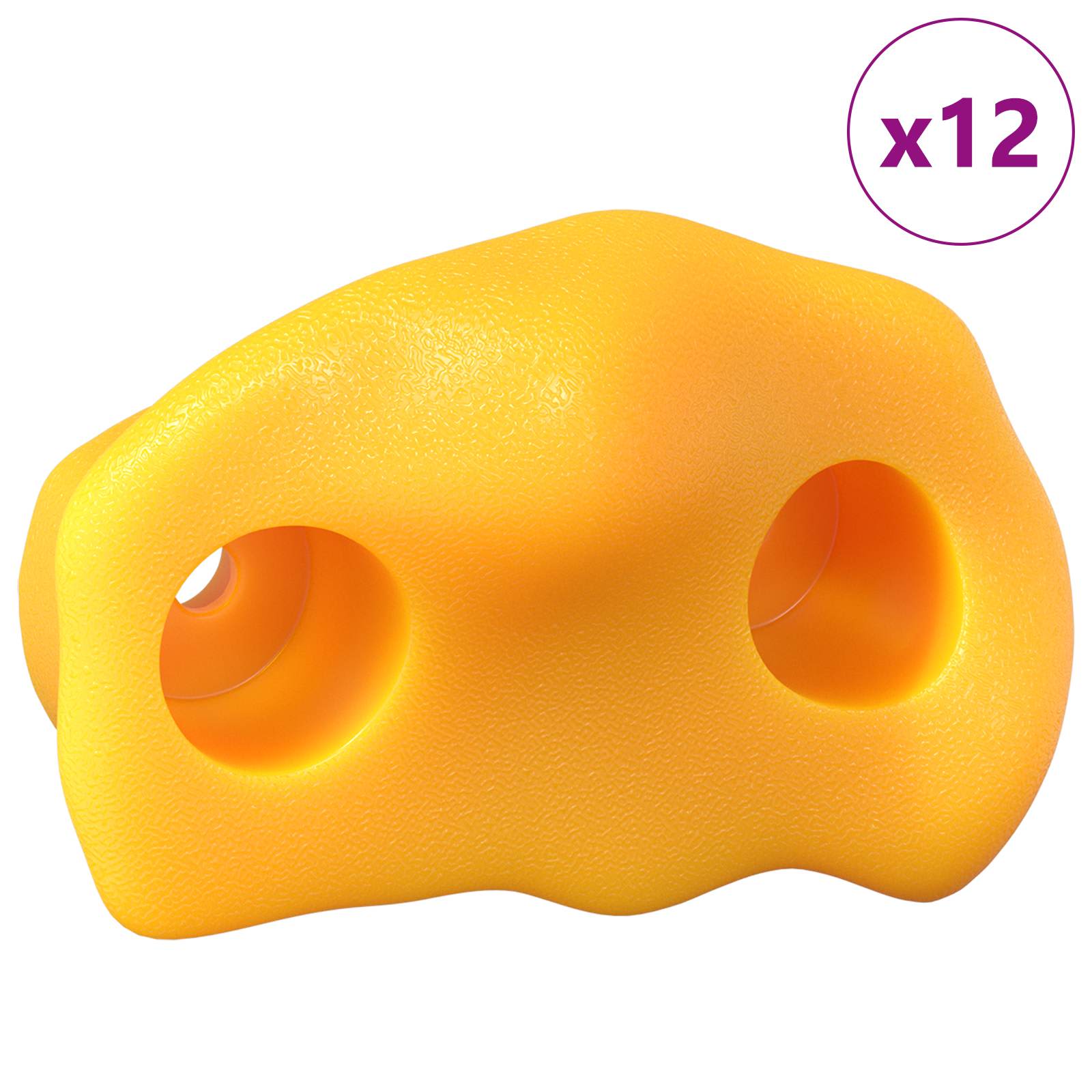 Klettergriff 12 pcs Gelb 100 x 67 x 43 mm PP