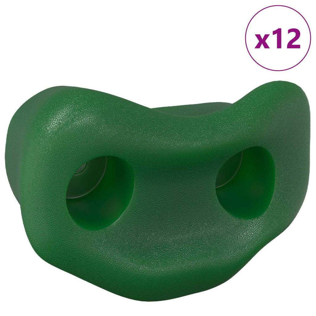 Klettergriff 12 pcs Grün 100 x 67 x 43 mm PP