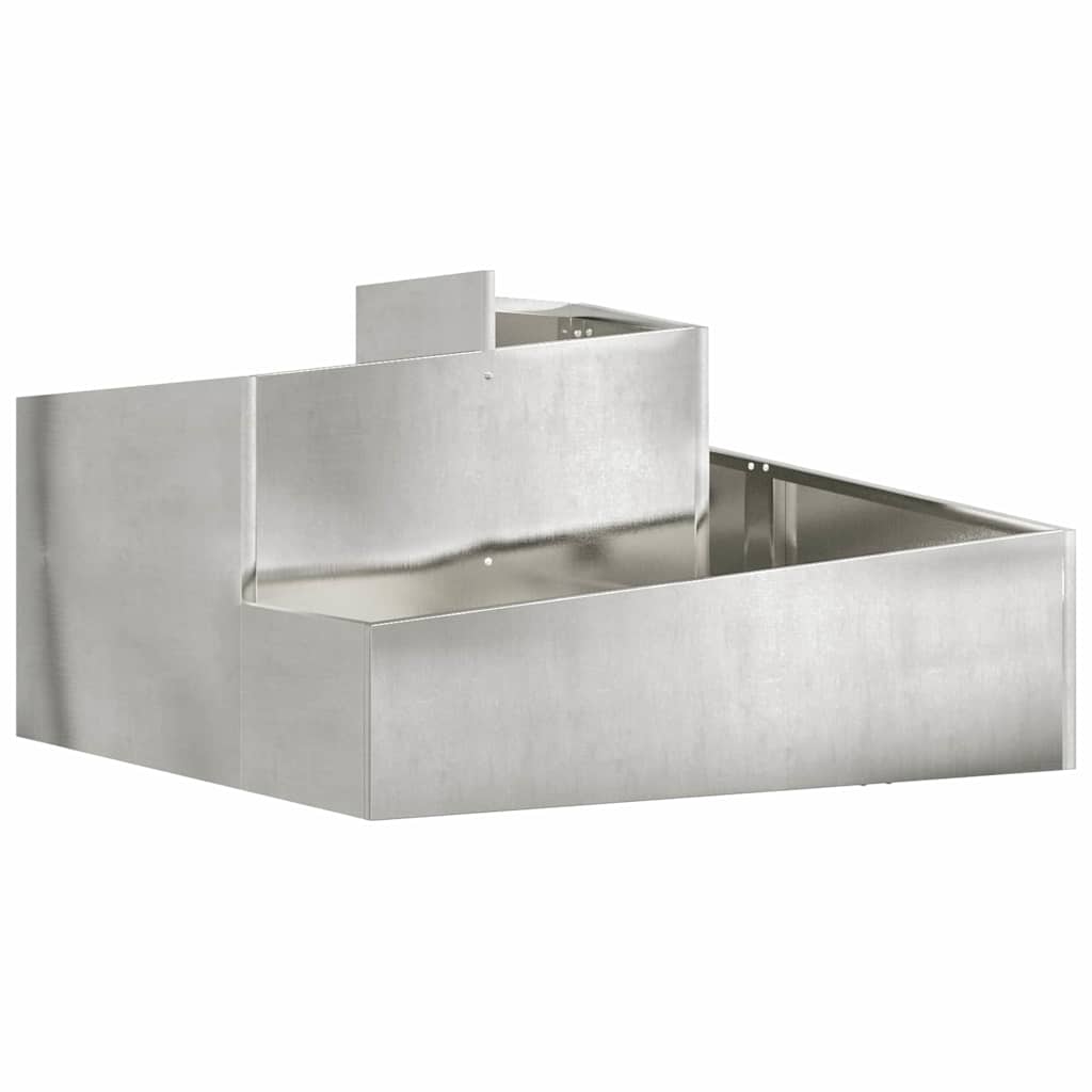 Garten-Pflanzgefäß Silber 60 x 60 x 50 cm Edelstahl