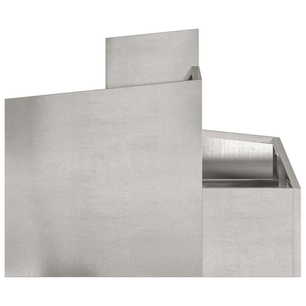 Garten-Pflanzgefäß Silber 60 x 60 x 50 cm Edelstahl