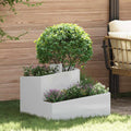 Garten-Pflanzgefäß Silber 60 x 60 x 50 cm Verzinkter Stahl