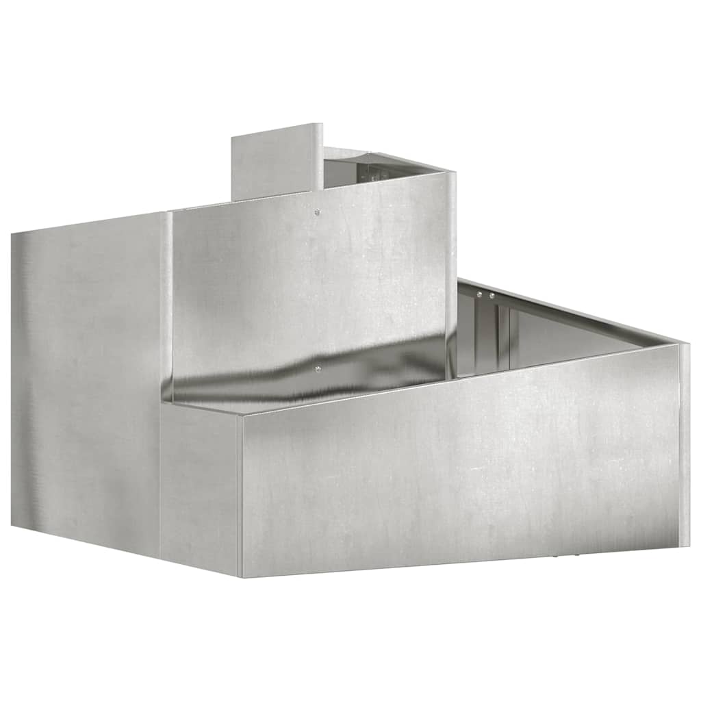 Garten-Pflanzgefäß Silber 60 x 60 x 50 cm Verzinkter Stahl