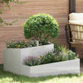 Garten-Pflanzgefäß Silber 80 x 80 x 50 cm Edelstahl