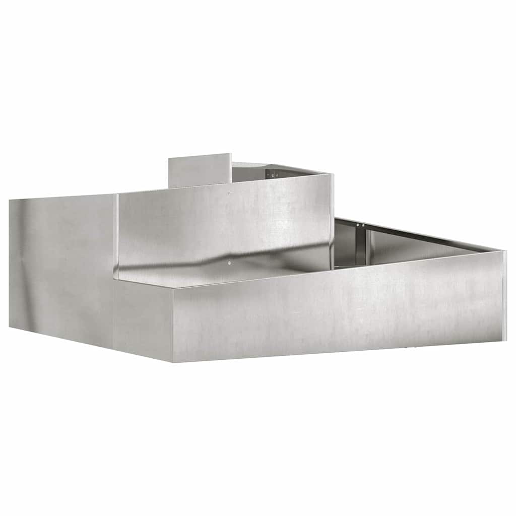 Garten-Pflanzgefäß Silber 100 x 100 x 50 cm Edelstahl