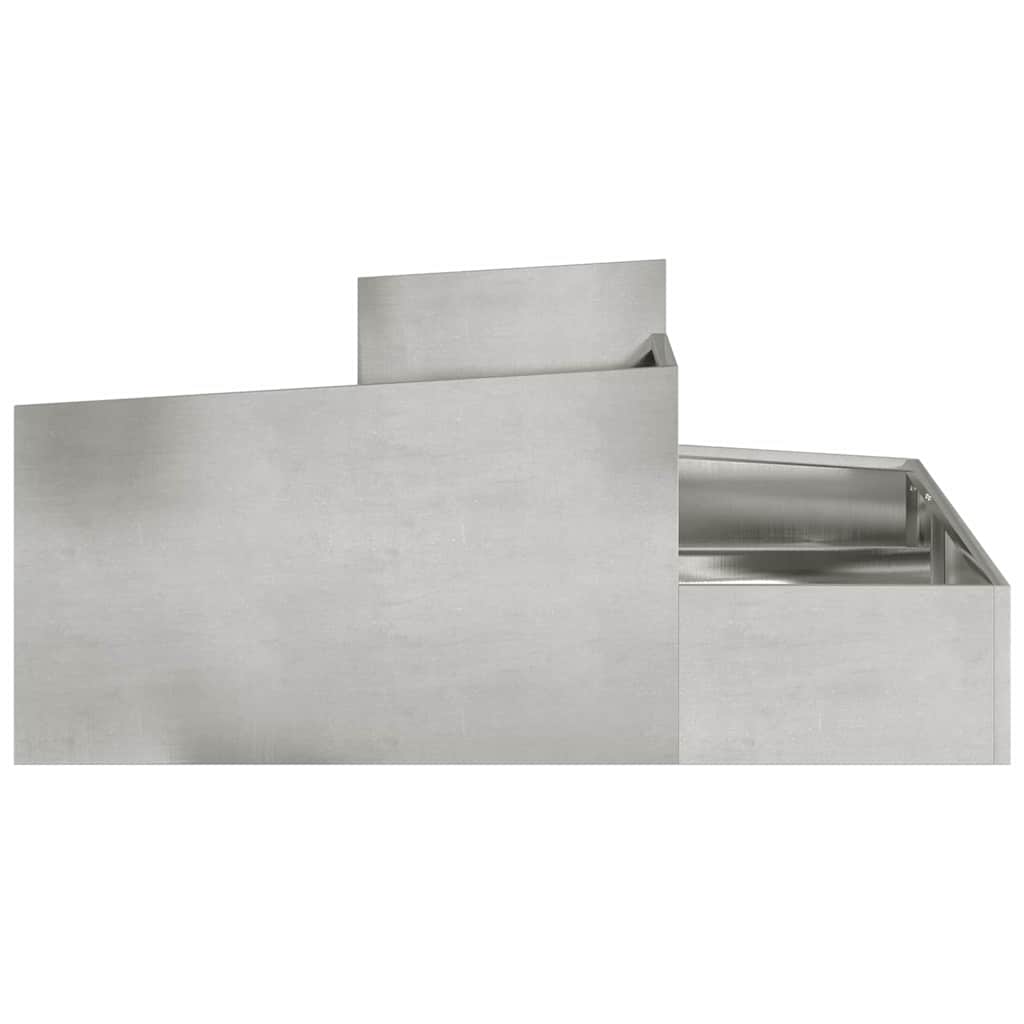 Garten-Pflanzgefäß Silber 100 x 100 x 50 cm Edelstahl