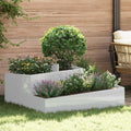 Garten-Pflanzgefäß Silber 100 x 100 x 50 cm Verzinkter Stahl