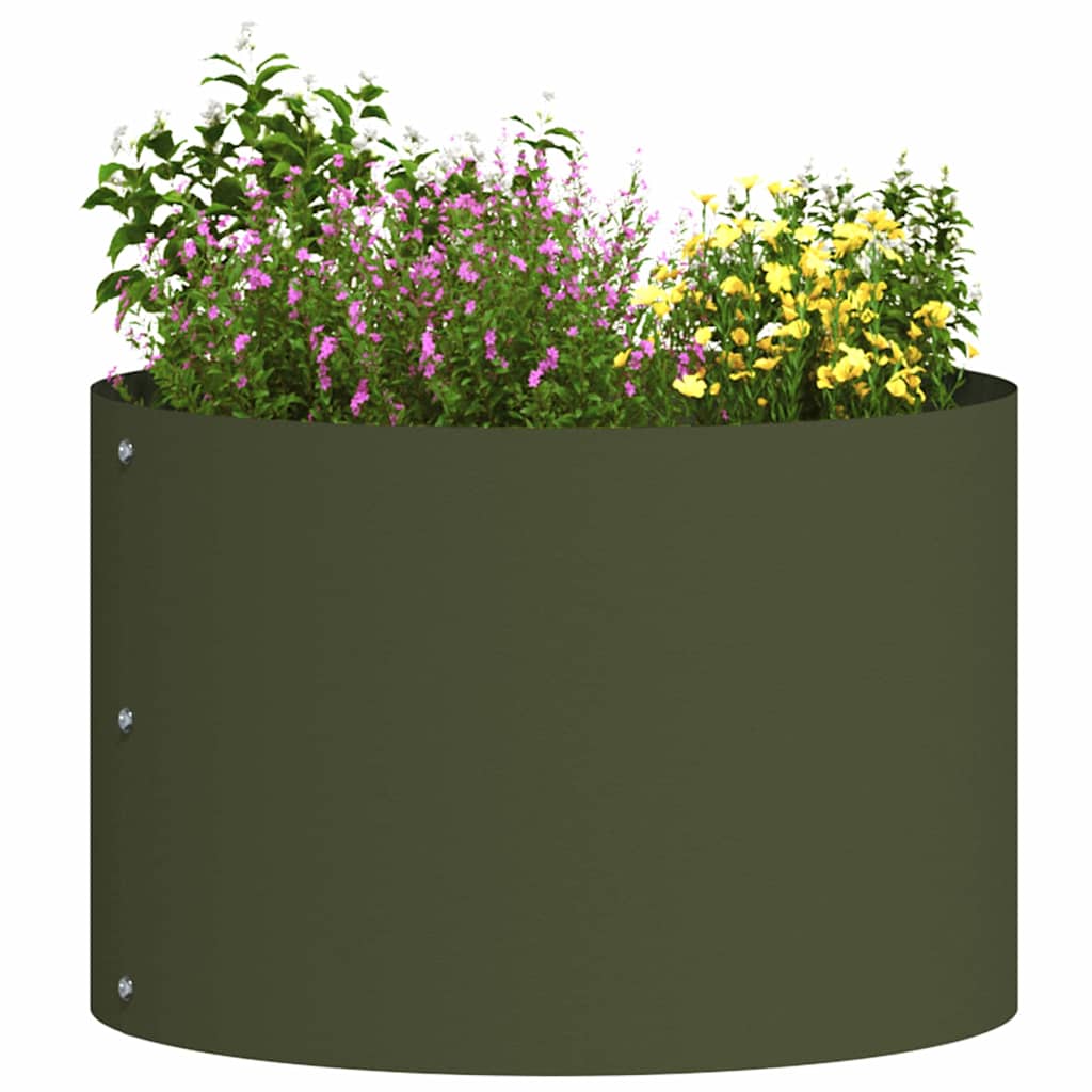 Pflanzenring Olive Grün 30 x 30 x 20 cm Kaltgewalzter Stahl