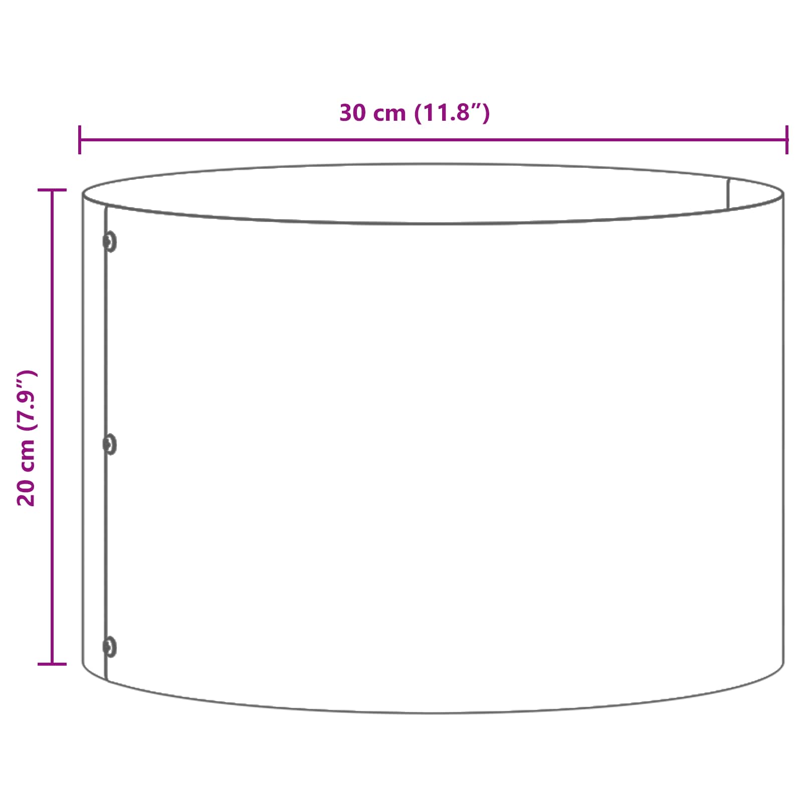 Pflanzenring Braun 30 x 30 x 20 cm Wetterfeststahl