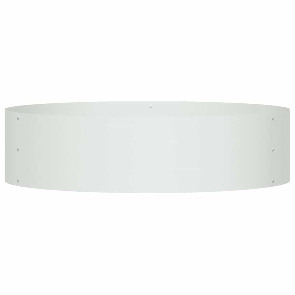 Pflanzenring Weiß 80 x 80 x 20 cm Kaltgewalzter Stahl