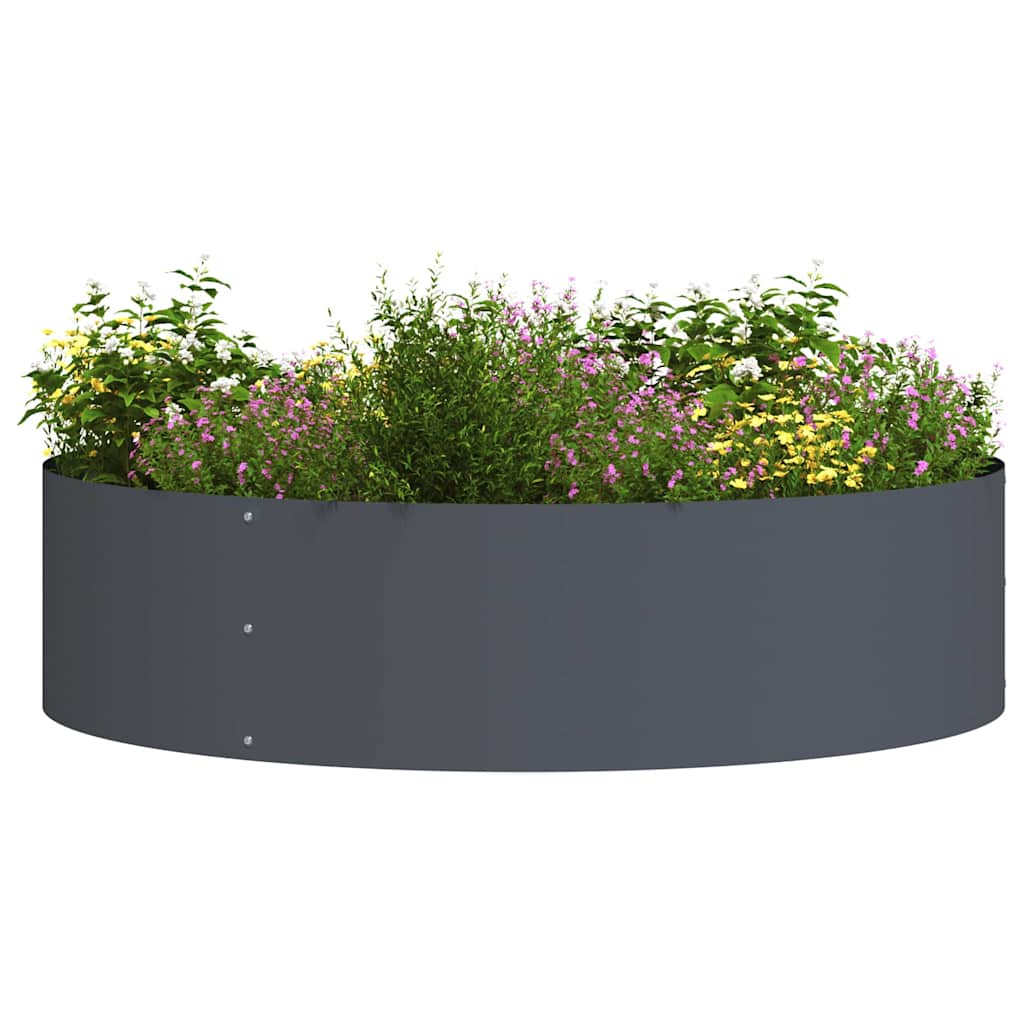Pflanzenring Anthrazit 80 x 80 x 20 cm Kaltgewalzter Stahl