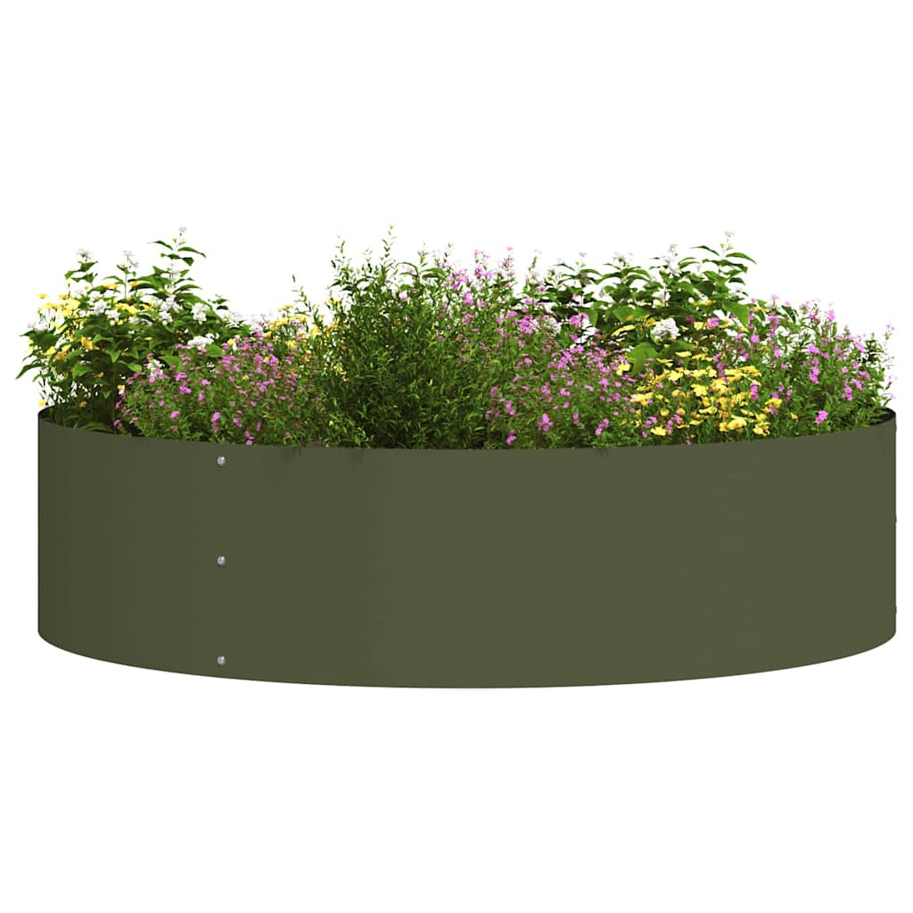 Pflanzenring Olive Grün 80 x 80 x 20 cm Kaltgewalzter Stahl