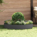 Pflanzenring Schwarz 120 x 120 x 20 cm Kaltgewalzter Stahl