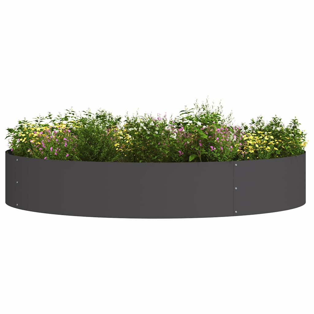 Pflanzenring Schwarz 120 x 120 x 20 cm Kaltgewalzter Stahl
