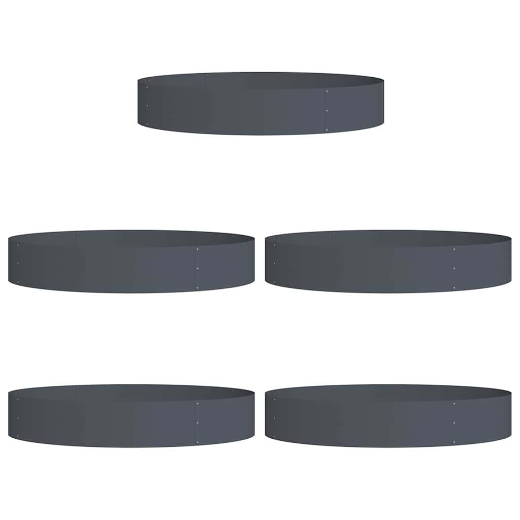 Pflanzenring 5 pcs Anthrazit 120 x 120 x 20 cm