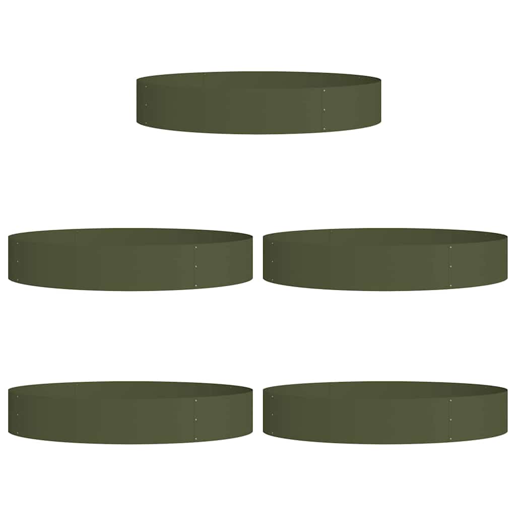 Pflanzenring 5 pcs Olive Grün 120 x 120 x 20 cm