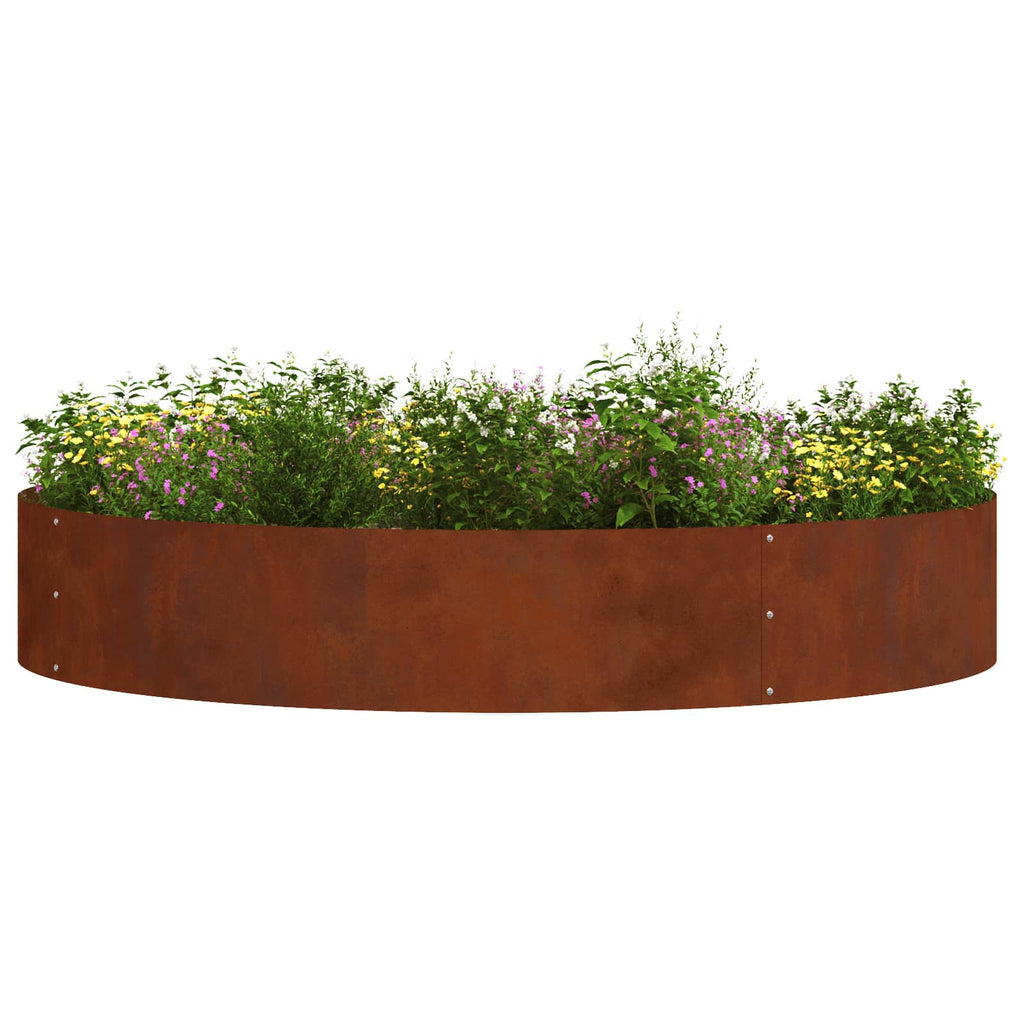 Pflanzenring Braun 120 x 120 x 20 cm Wetterfeststahl