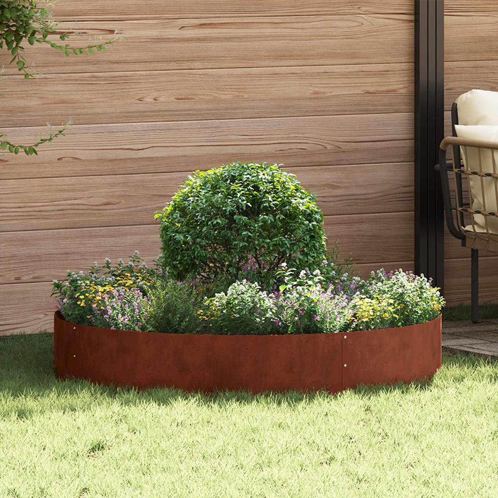 Pflanzenring 5 pcs Braun 120 x 120 x 20 cm Wetterfeststahl