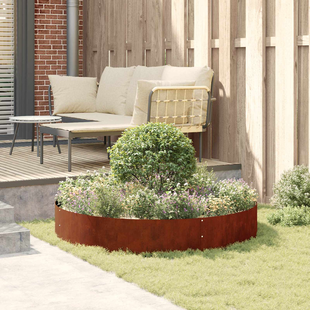 Pflanzenring 5 pcs Braun 120 x 120 x 20 cm Wetterfeststahl
