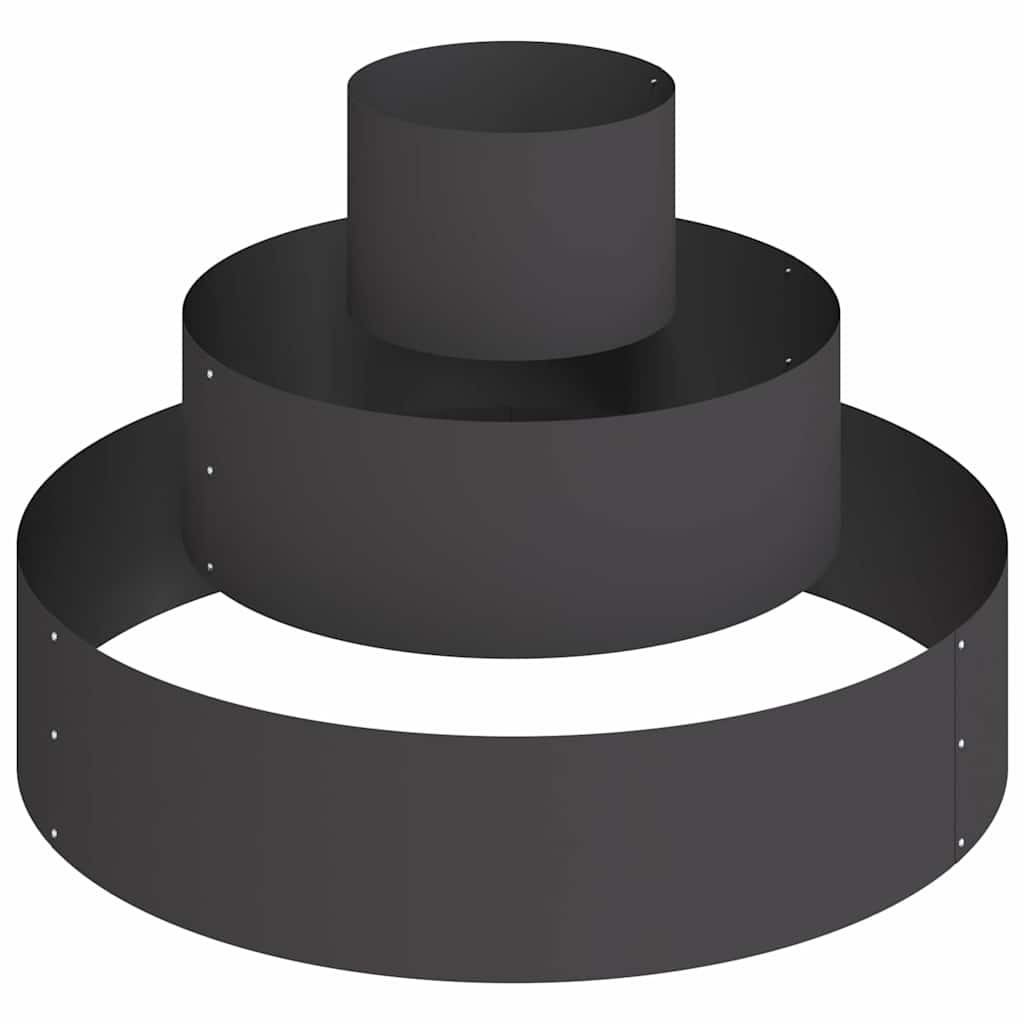 Garten-Pflanzgefäß Schwarz 90 x 90 x 20 cm Kaltgewalzter Stahl