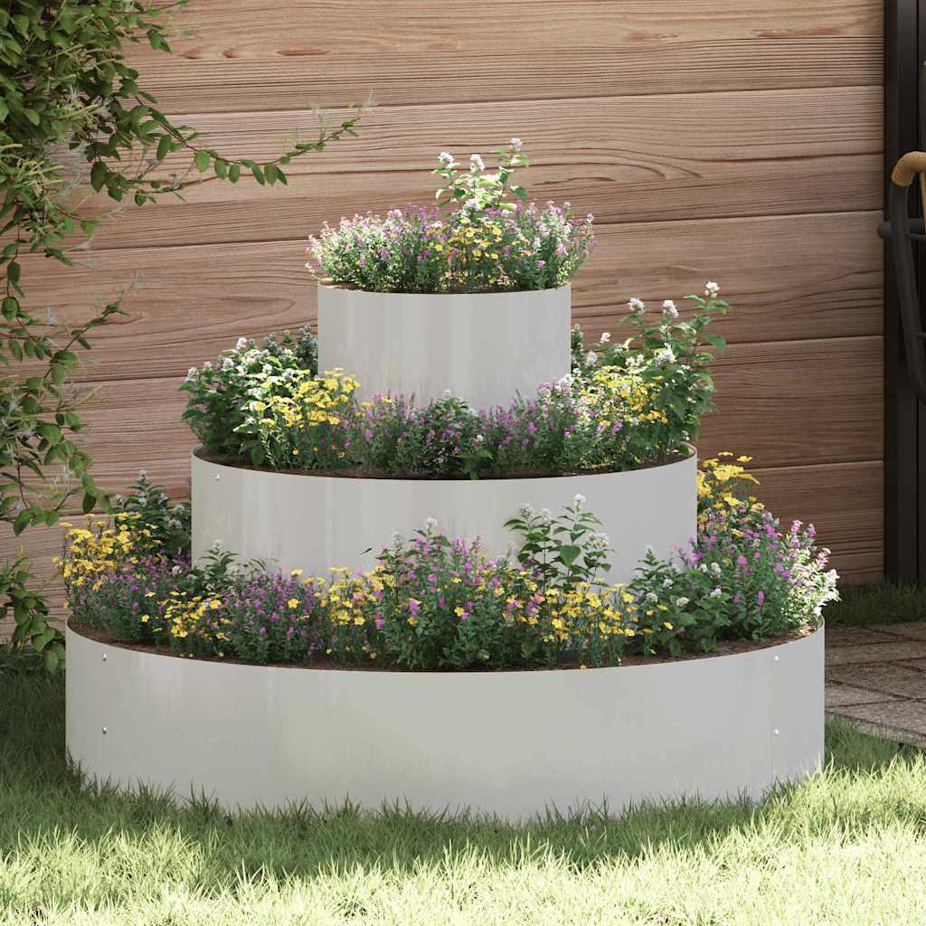 Garten-Pflanzgefäß Silber 90 x 90 x 20 cm Edelstahl