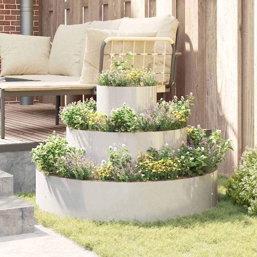 Garten-Pflanzgefäß Silber 90 x 90 x 20 cm Edelstahl