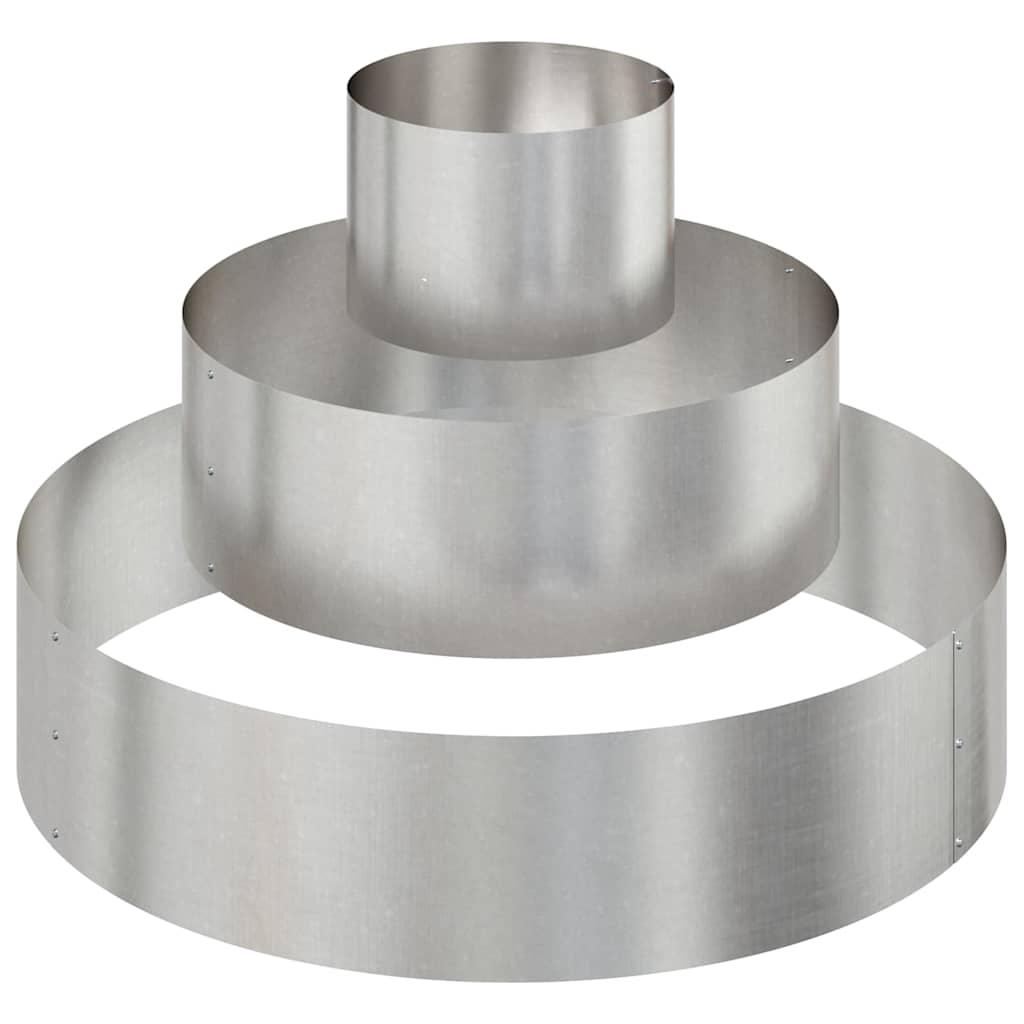 Garten-Pflanzgefäß Silber 90 x 90 x 20 cm Edelstahl