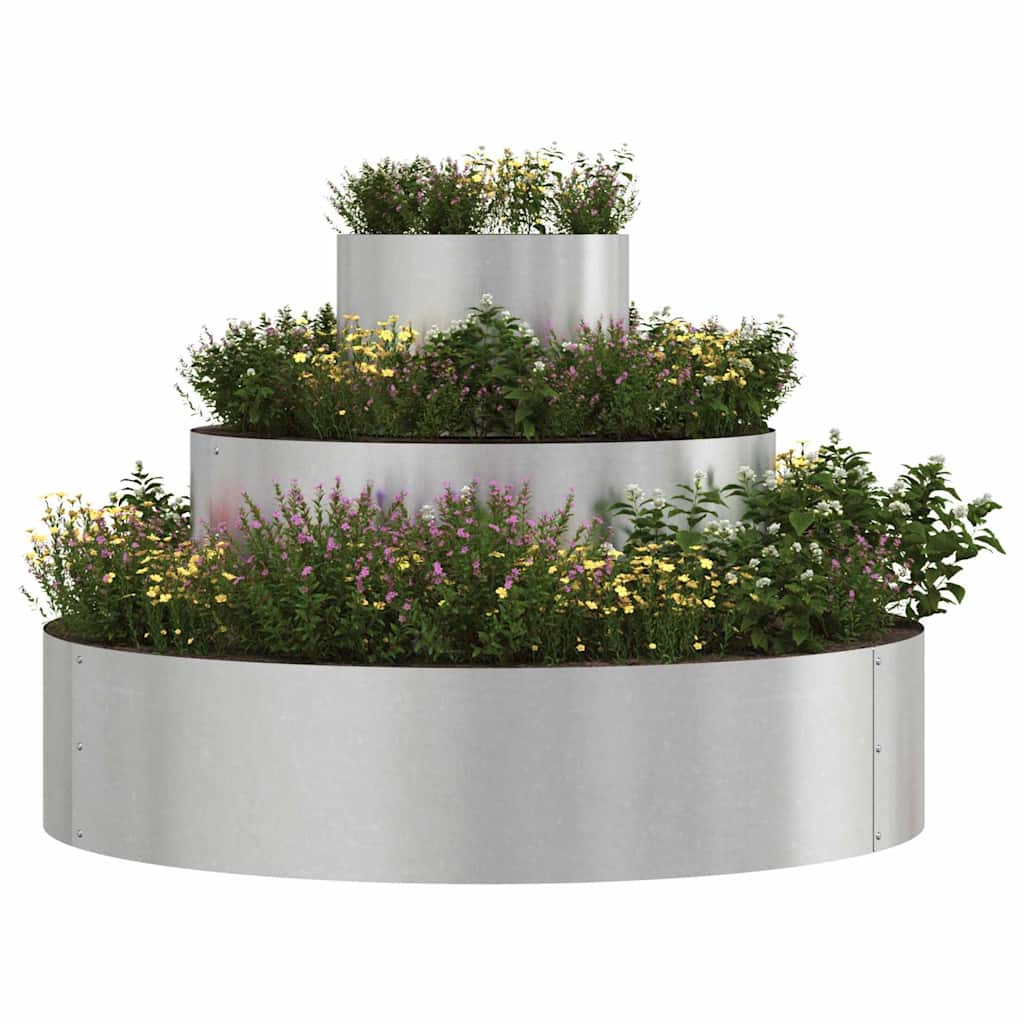Garten-Pflanzgefäß Silber 90 x 90 x 20 cm Edelstahl