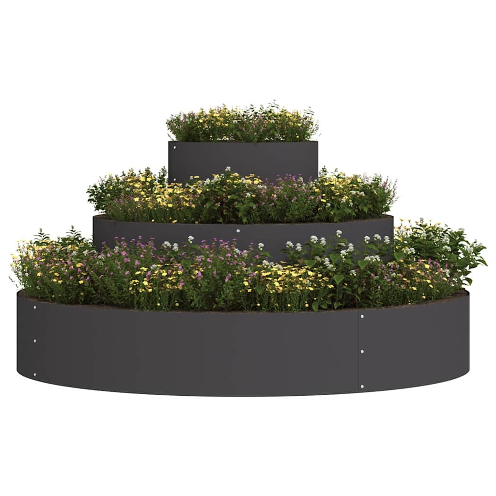 Garten-Pflanzgefäß Schwarz 120 x 120 x 20 cm
