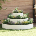 Garten-Pflanzgefäß Weiß 120 x 120 x 20 cm Kaltgewalzter Stahl
