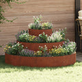 Garten-Pflanzgefäß Braun 120 x 120 x 20 cm Wetterfeststahl