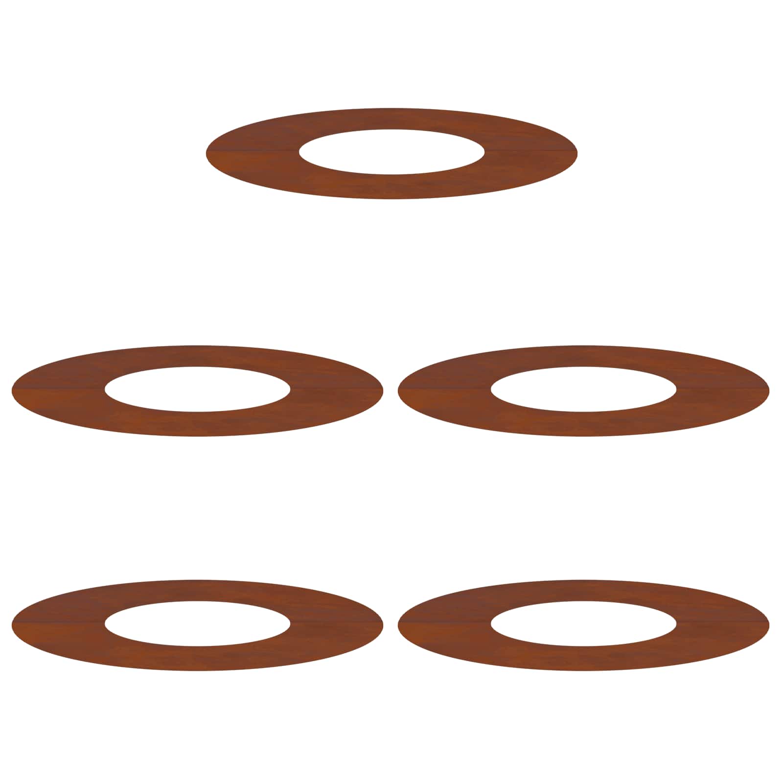 geeignet für flache Baumringe 5 pcs Braun Ø30 / 60 cm