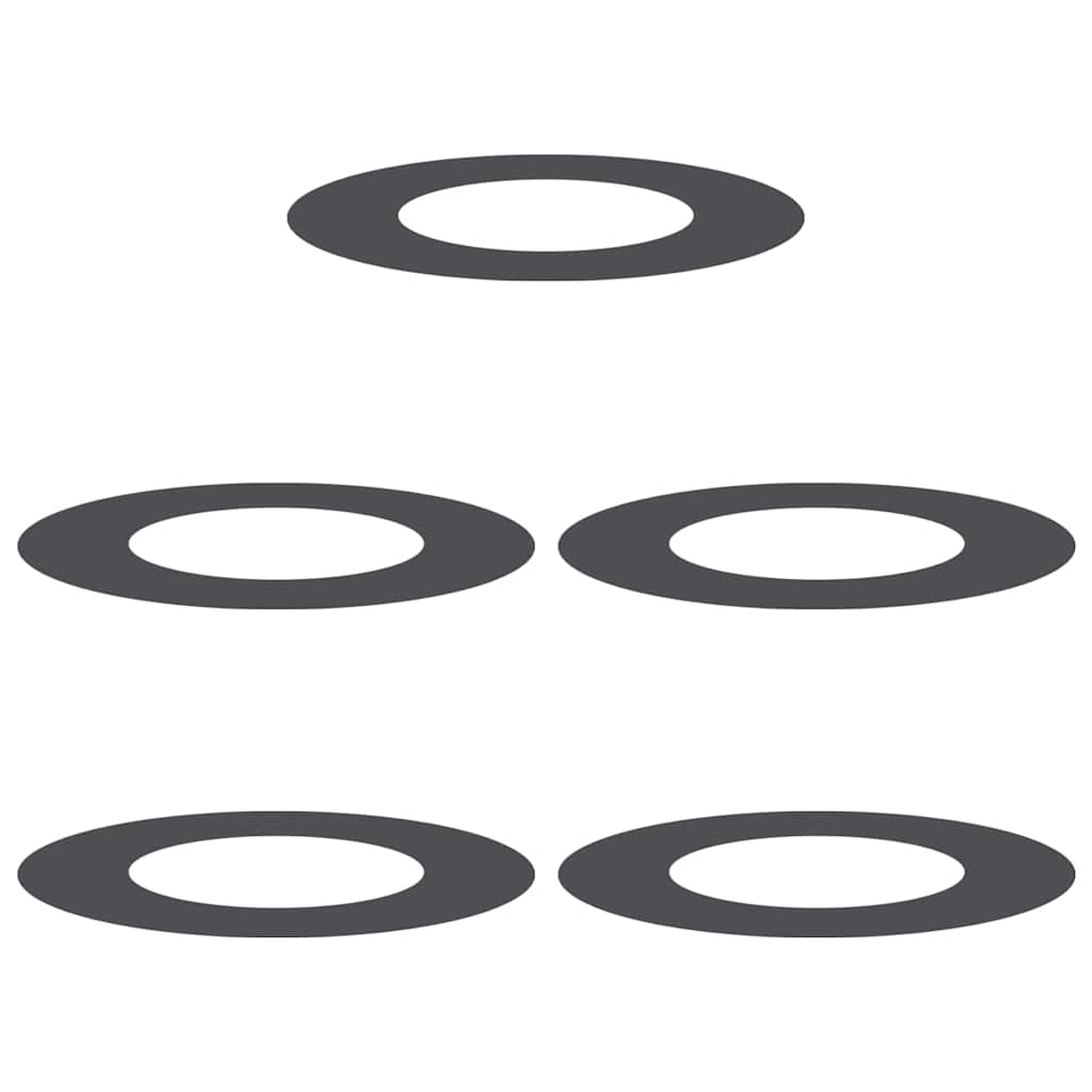 geeignet für flache Baumringe 5 pcs Schwarz Ø40 / 70 cm Stahl