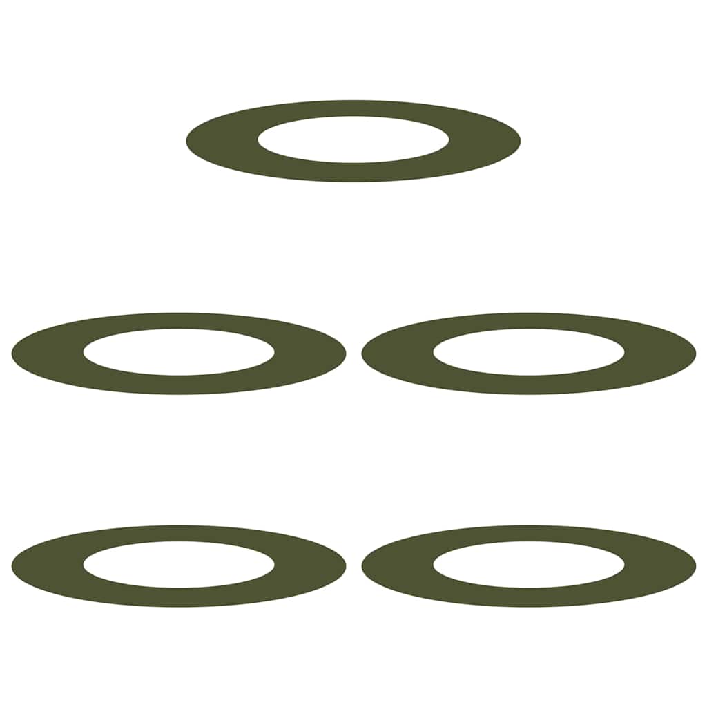 geeignet für flache Baumringe 5 pcs Olivgrün Ø40 / 70 cm Stahl