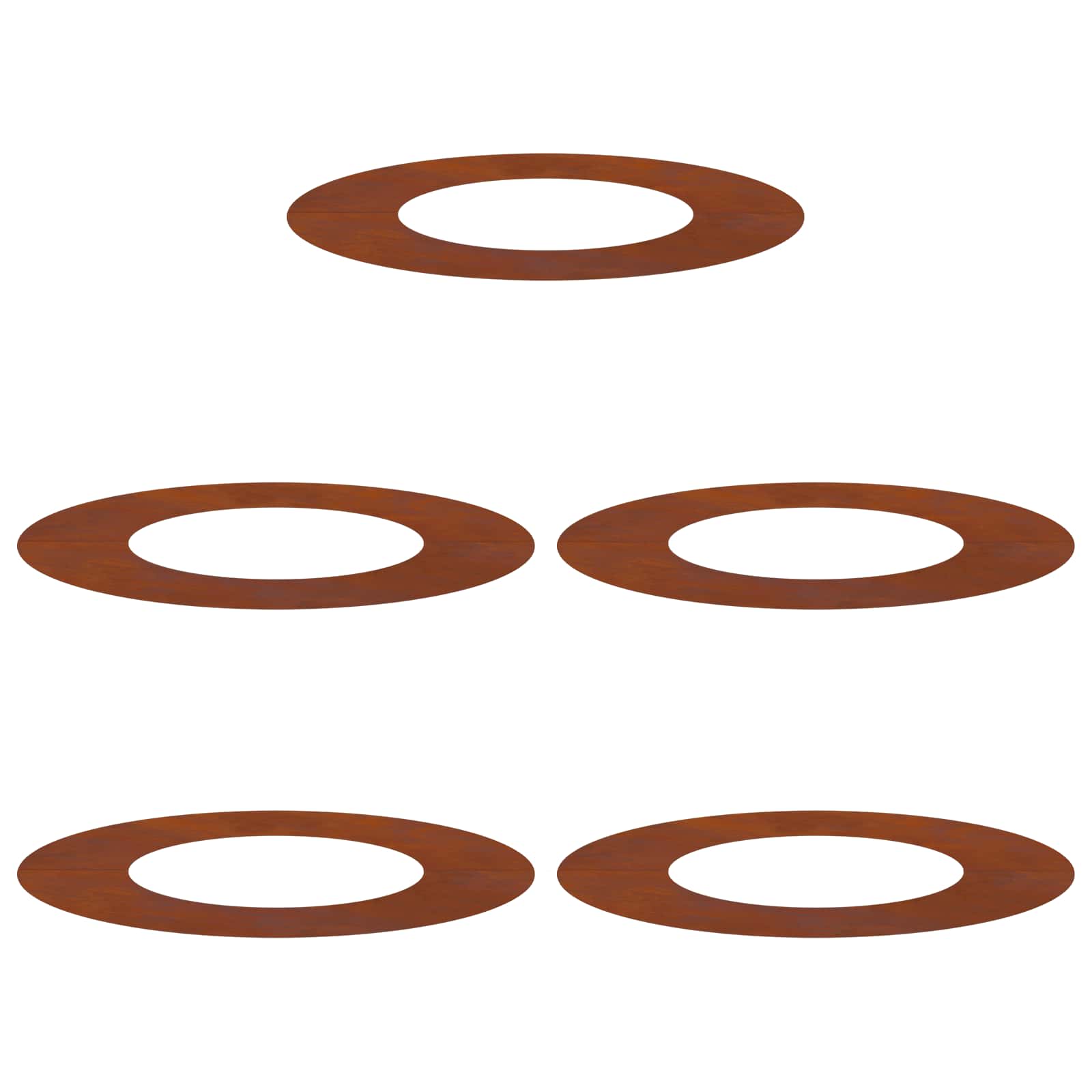 geeignet für flache Baumringe 5 pcs Braun Ø40 / 70 cm