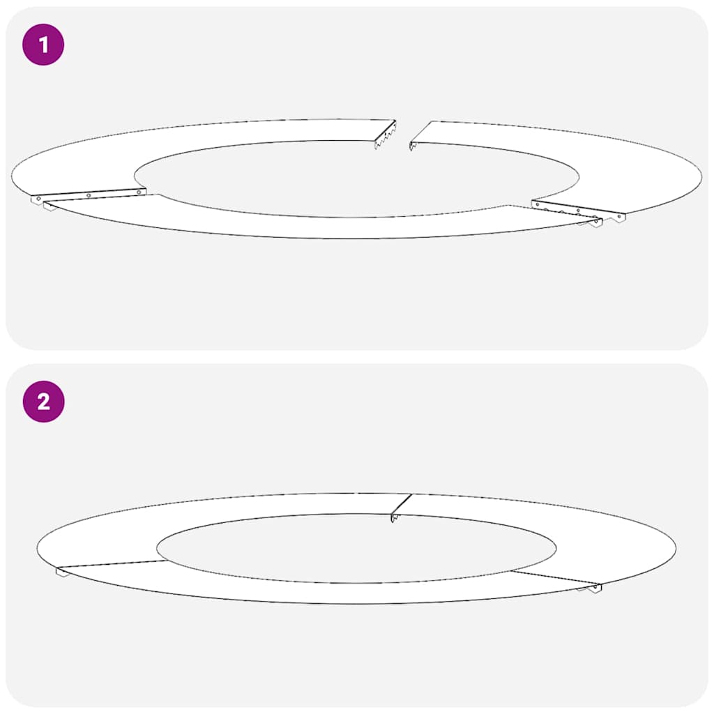 geeignet für flachen Baumring Olivgrün Ø50 / 80 cm Stahl