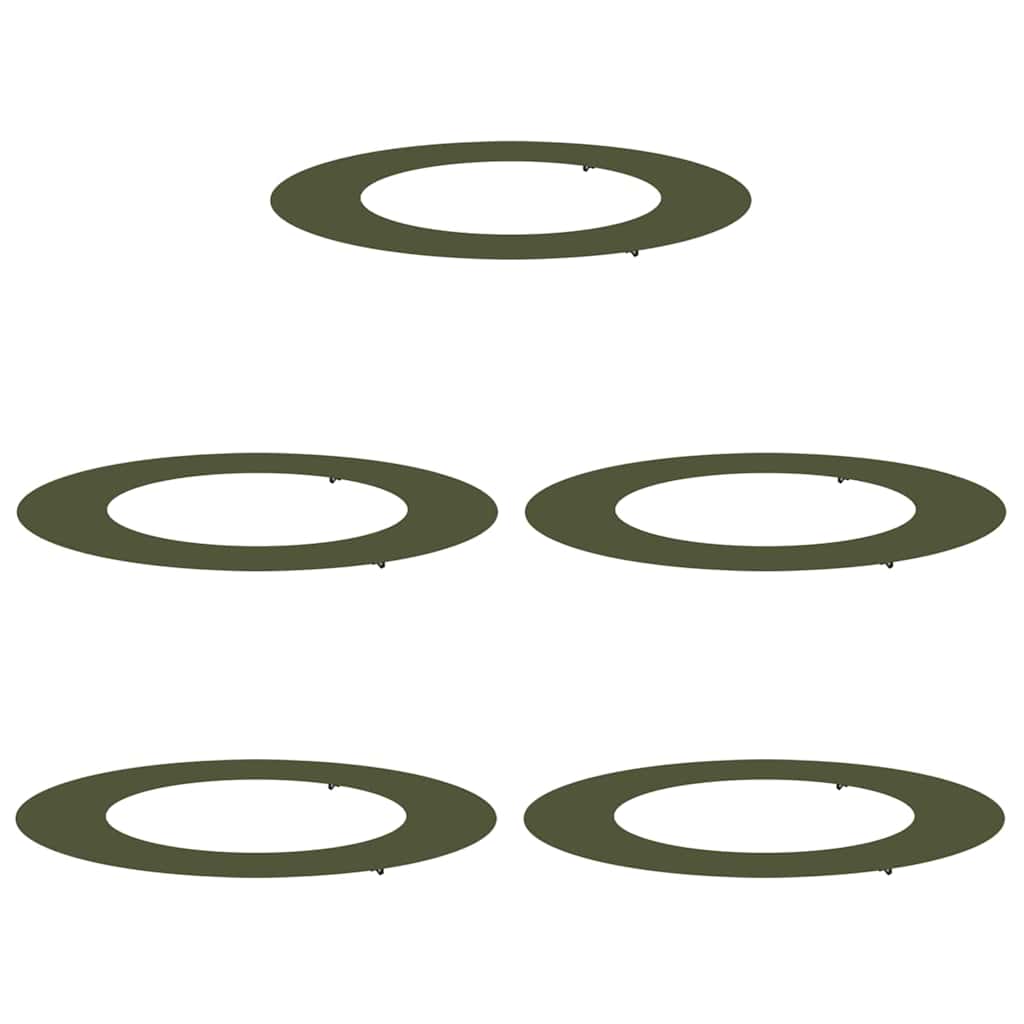 geeignet für flache Baumringe 5 pcs Olivgrün Ø50 / 80 cm Stahl