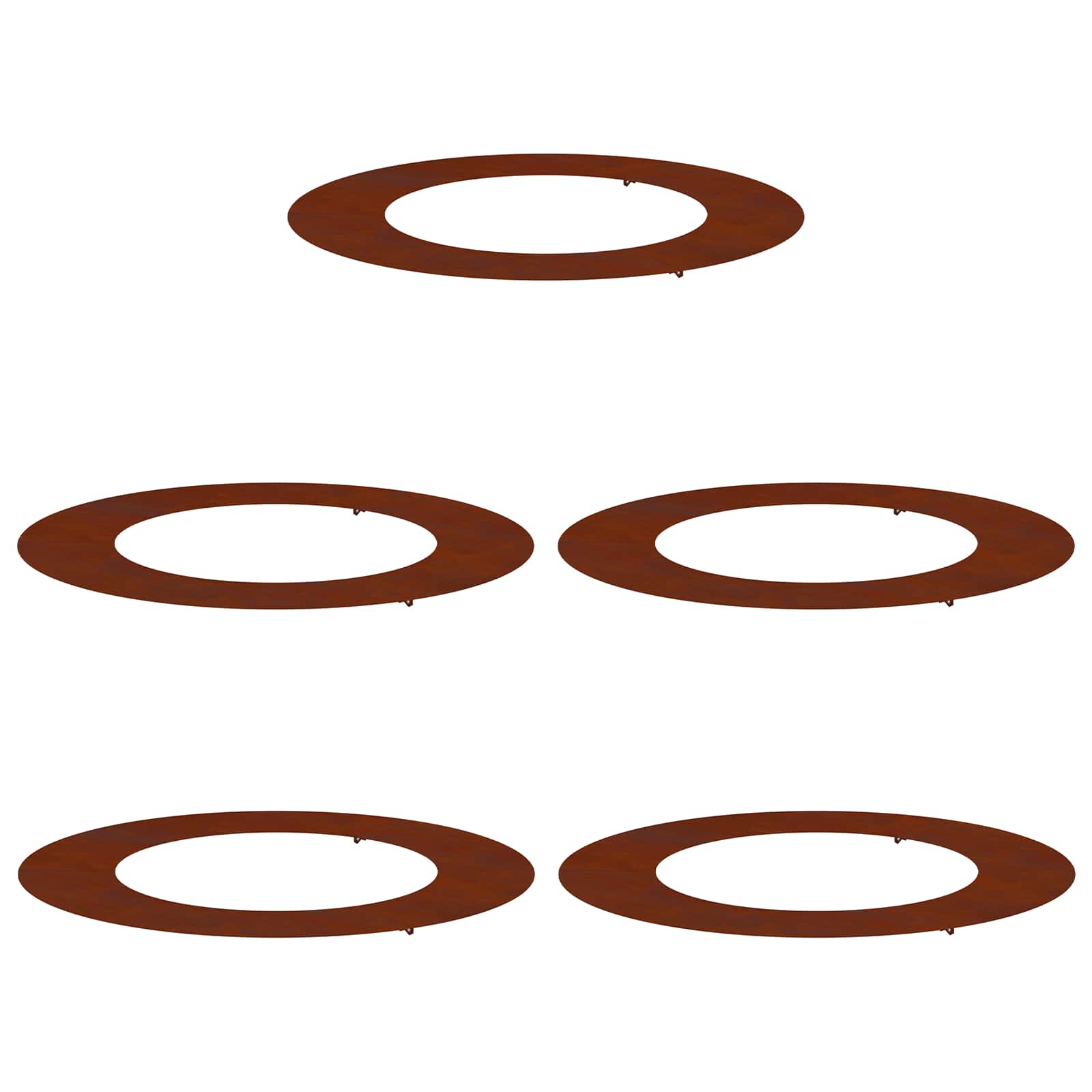geeignet für flache Baumringe 5 pcs Braun Ø50 / 80 cm