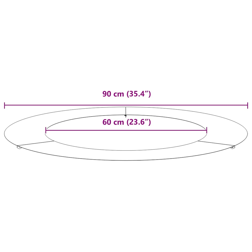 geeignet für flachen Baumring Weiß Ø60 / 90 cm Stahl