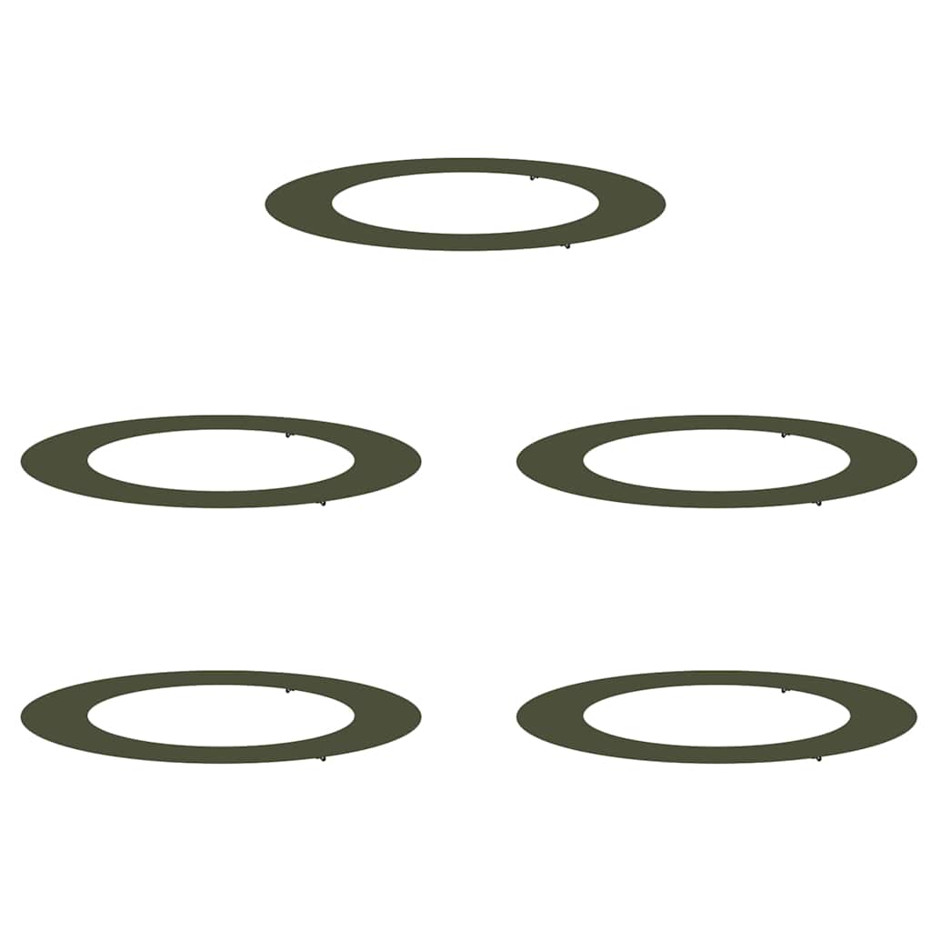 geeignet für flache Baumringe 5 pcs Olivgrün Ø60 / 90 cm Stahl