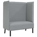 Hoher Rücken Sofa 101cm Hellgrau Stoff