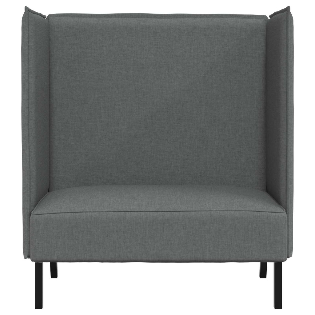 Hoher Rücken Sofa 101cm Dunkelgrau Stoff